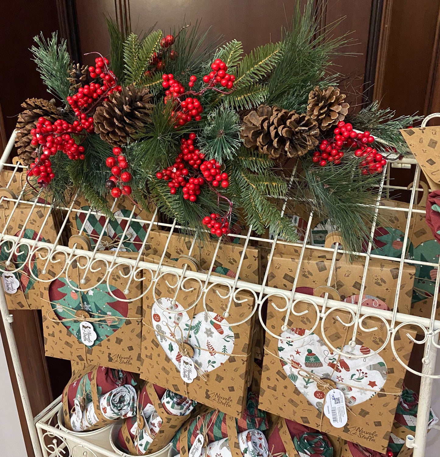 Confezione cuore due Strofinacci Natale