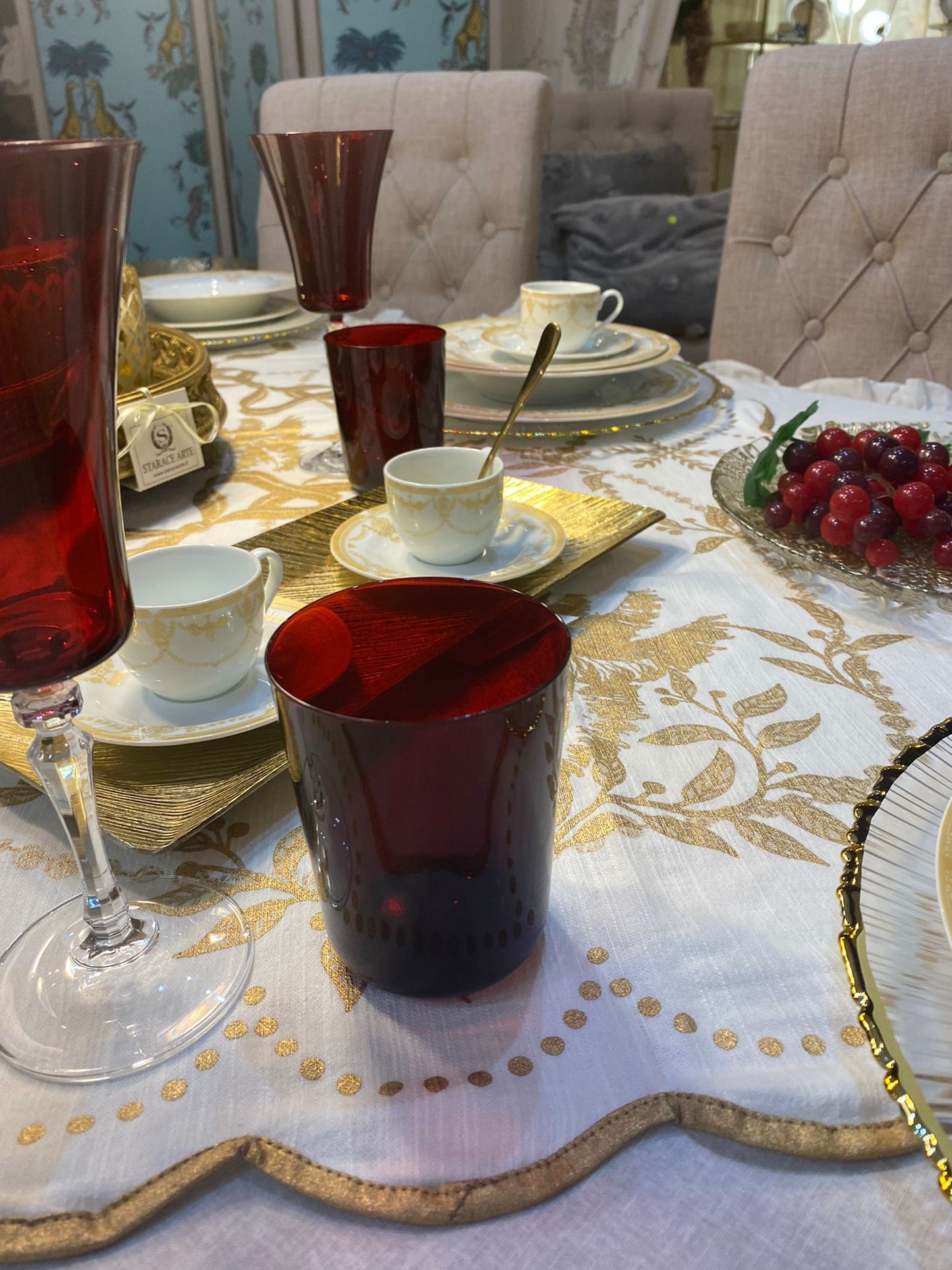 Servizio Bicchiere basso rosso