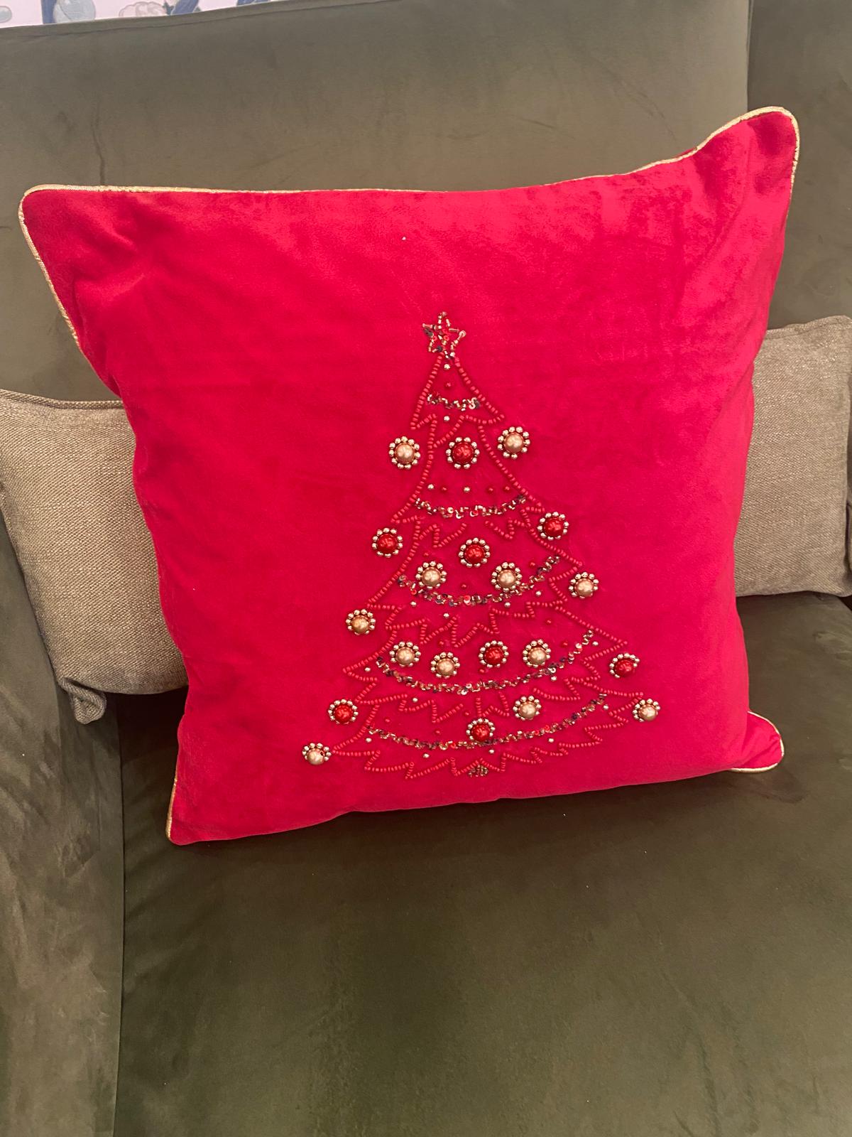 Cuscino Velluto rosso