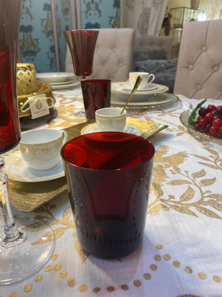 Servizio Bicchiere basso rosso