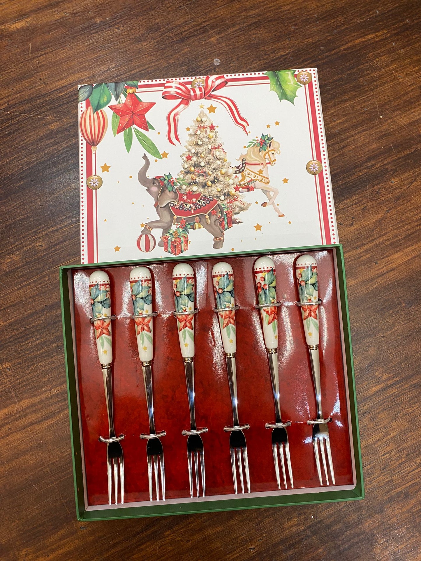 Scatola sei Forchettine Natale