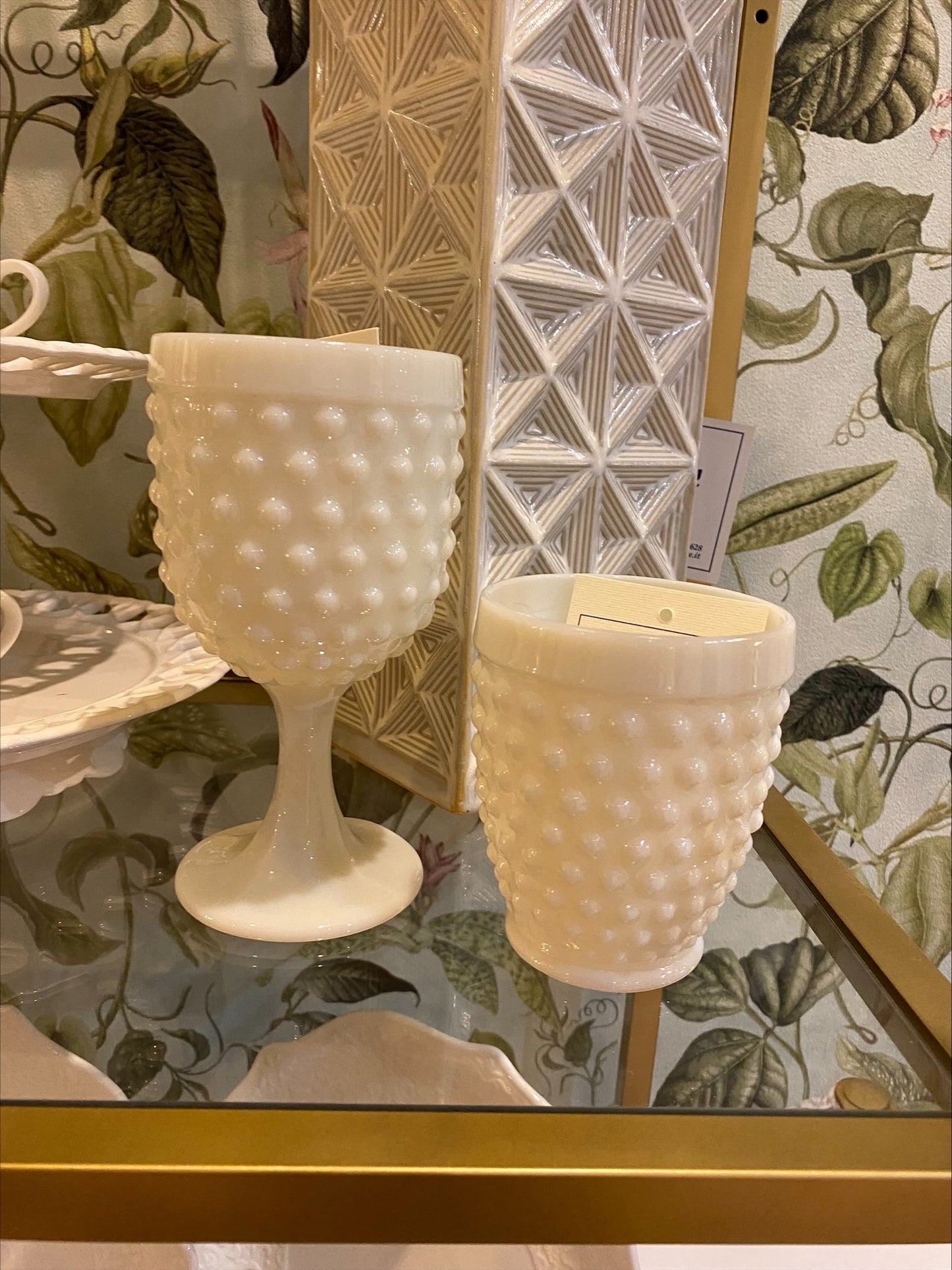 Servizio bicchieri calice bianco