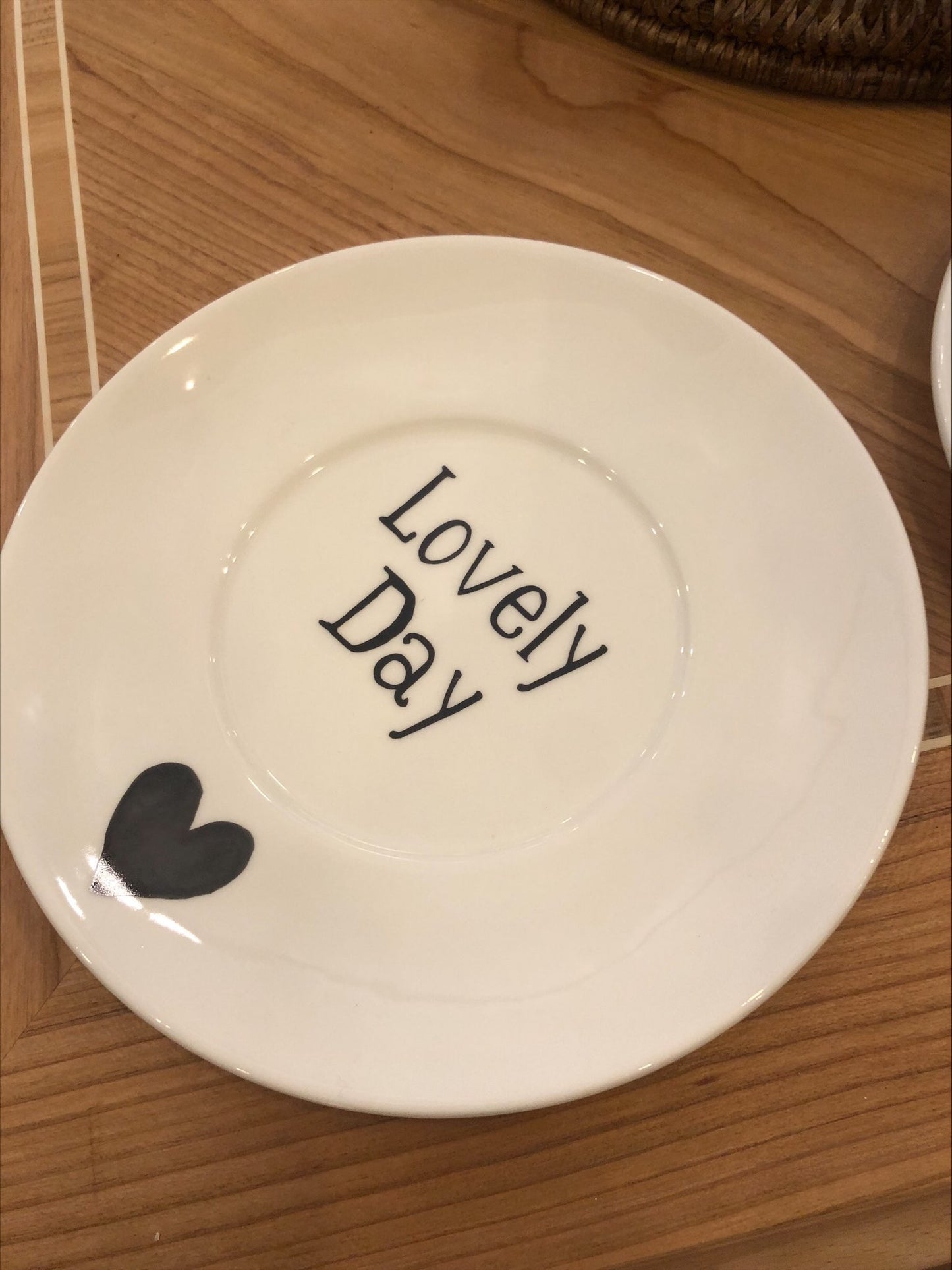 Set 2 Piattini Colazione Cuore