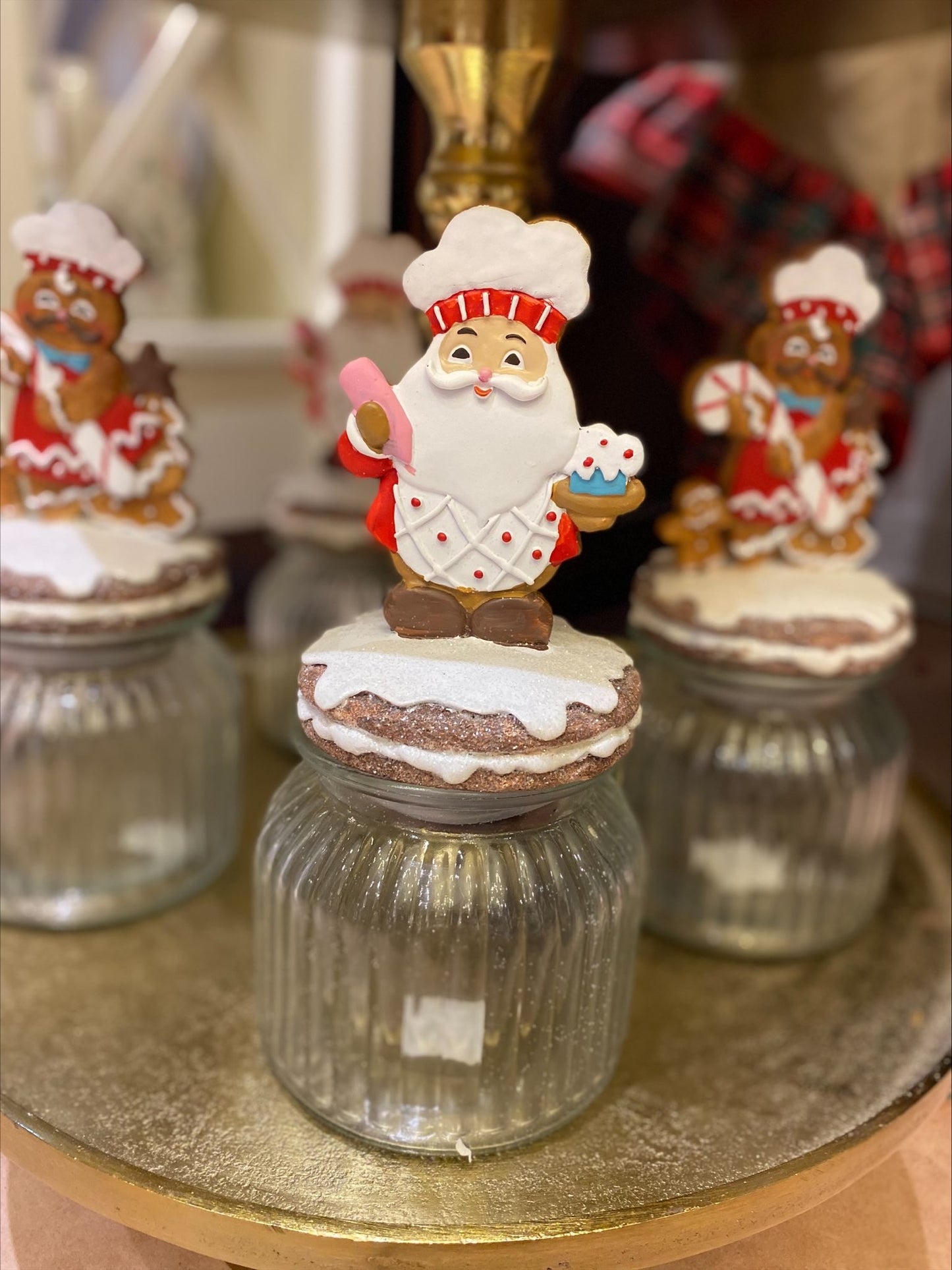 Barattolo in Vetro Con Decoro Natale