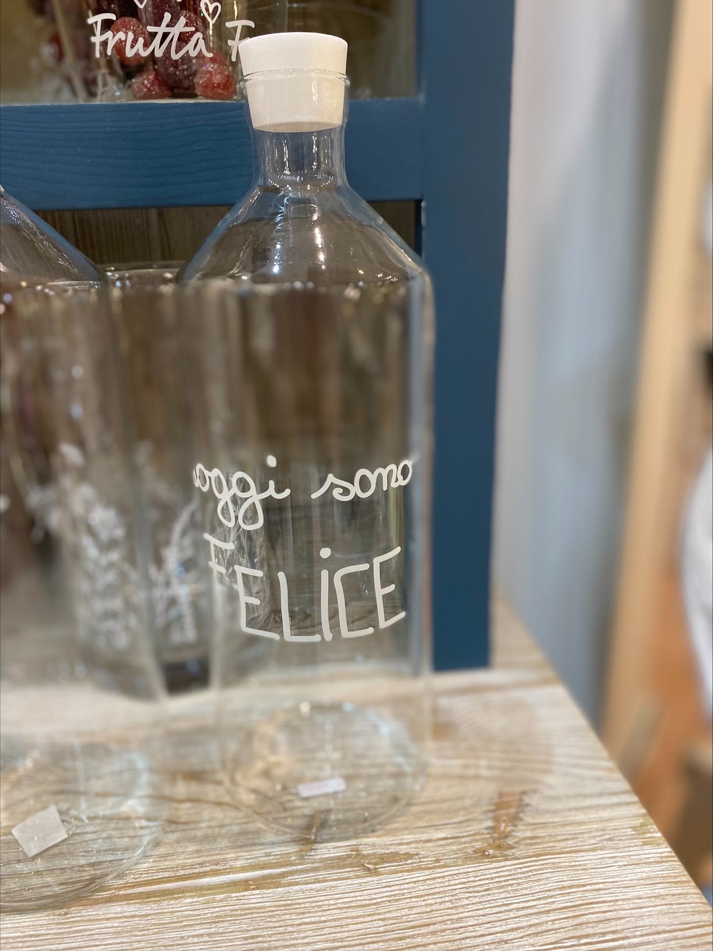 Bottiglia in Vetro Oggi sono Felice