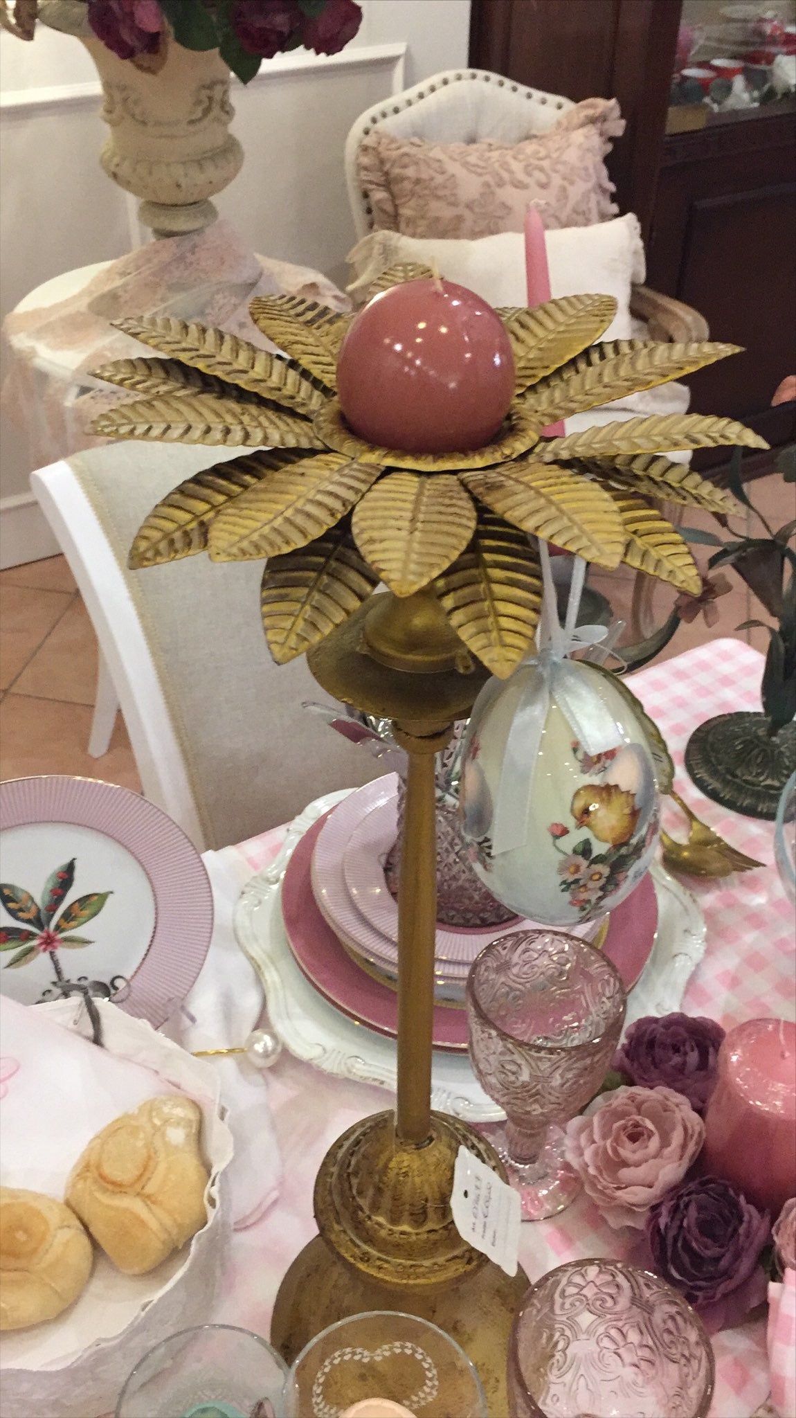Portacandela oro