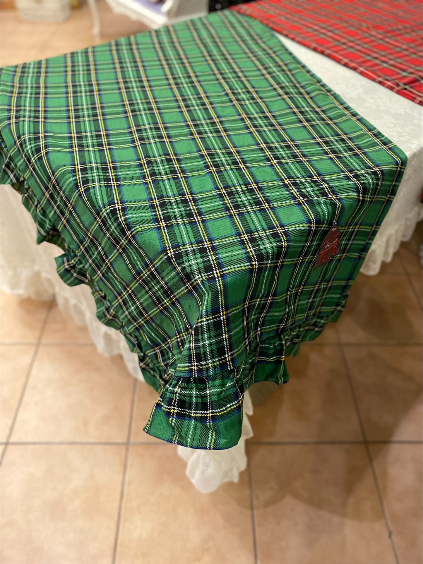 Tovaglia con Gala Scozzese Verde