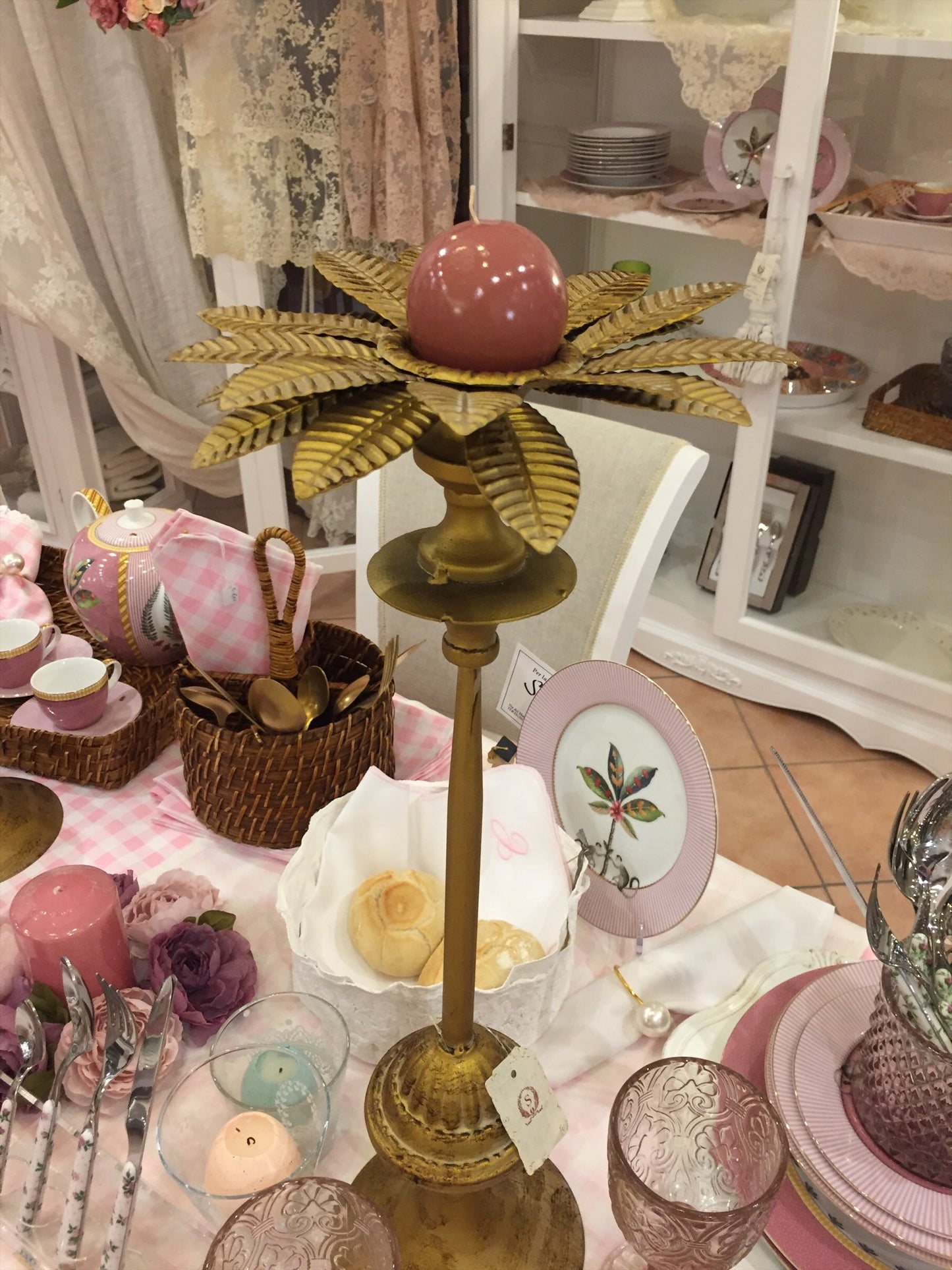 Portacandela oro