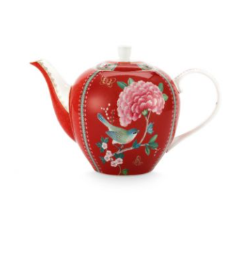 Teiera Grande Blushing Birds Red