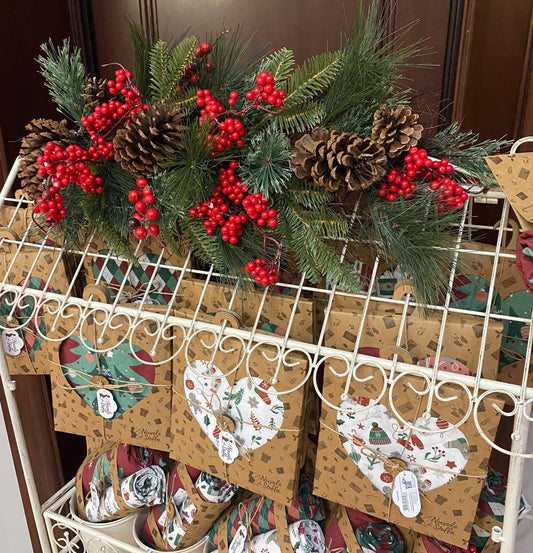Confezione cuore due Strofinacci Natale