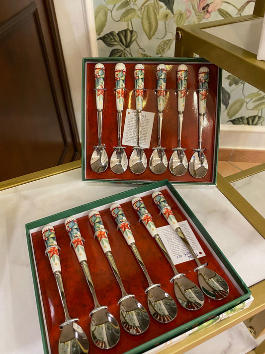 Scatola sei cucchiaini Natale