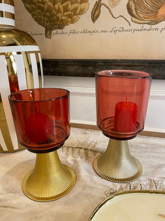 Portacandela Rosso Grande