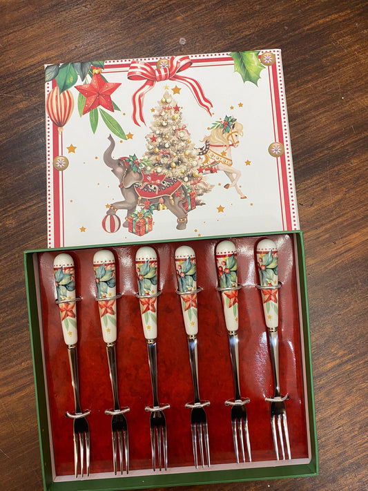 Scatola sei Forchettine Natale
