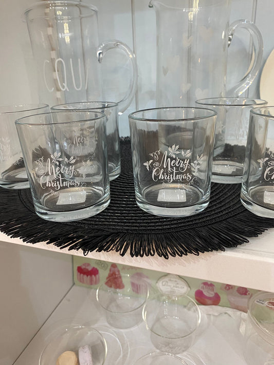 Servizio Bicchieri da 6 Merry chrismas