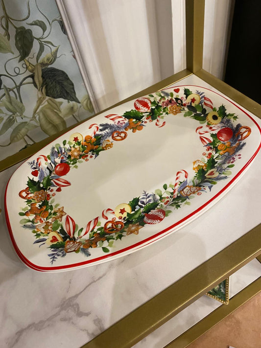Vassoio Natale ovale