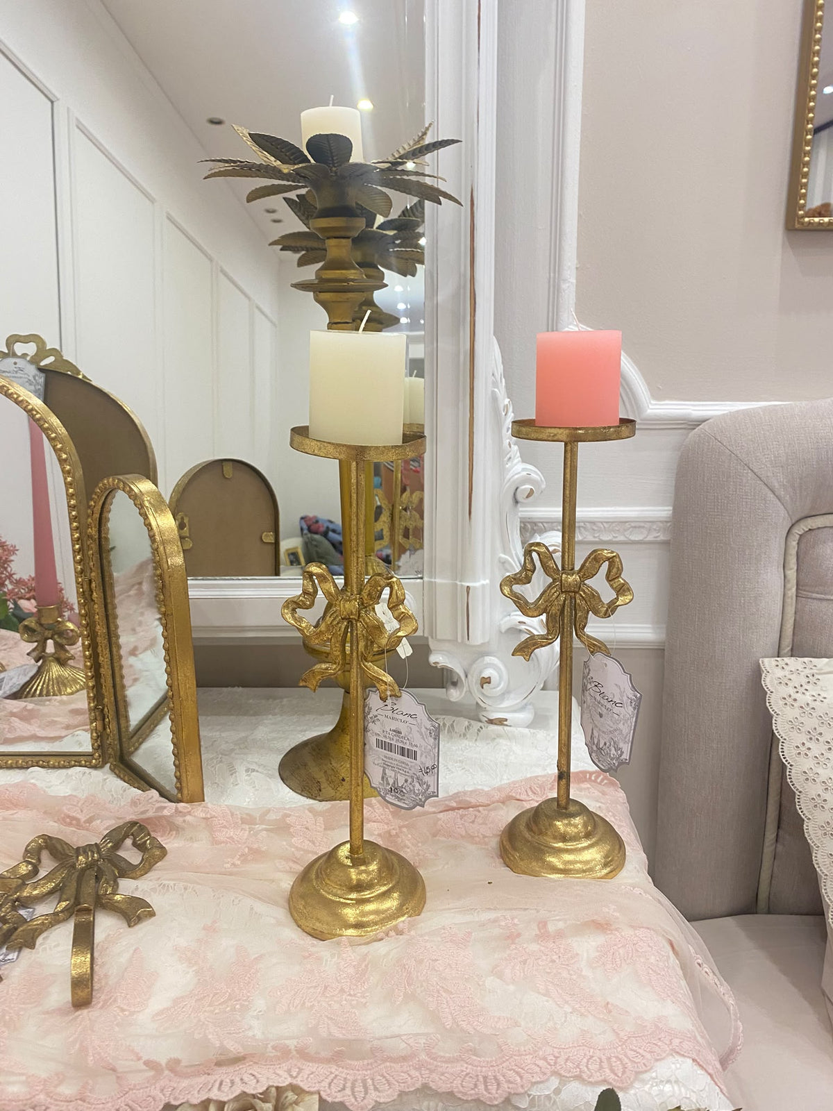 Portacandela oro