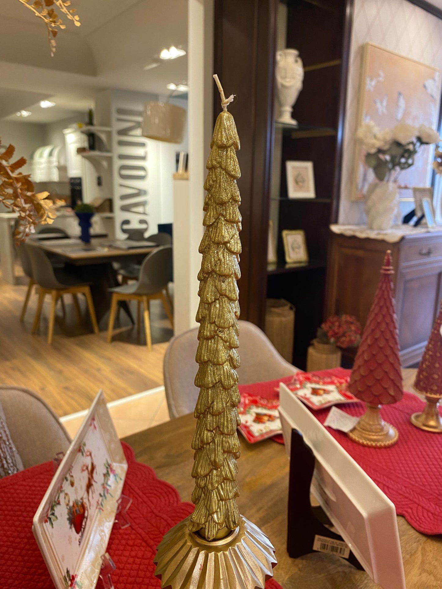 Set candela albero oro