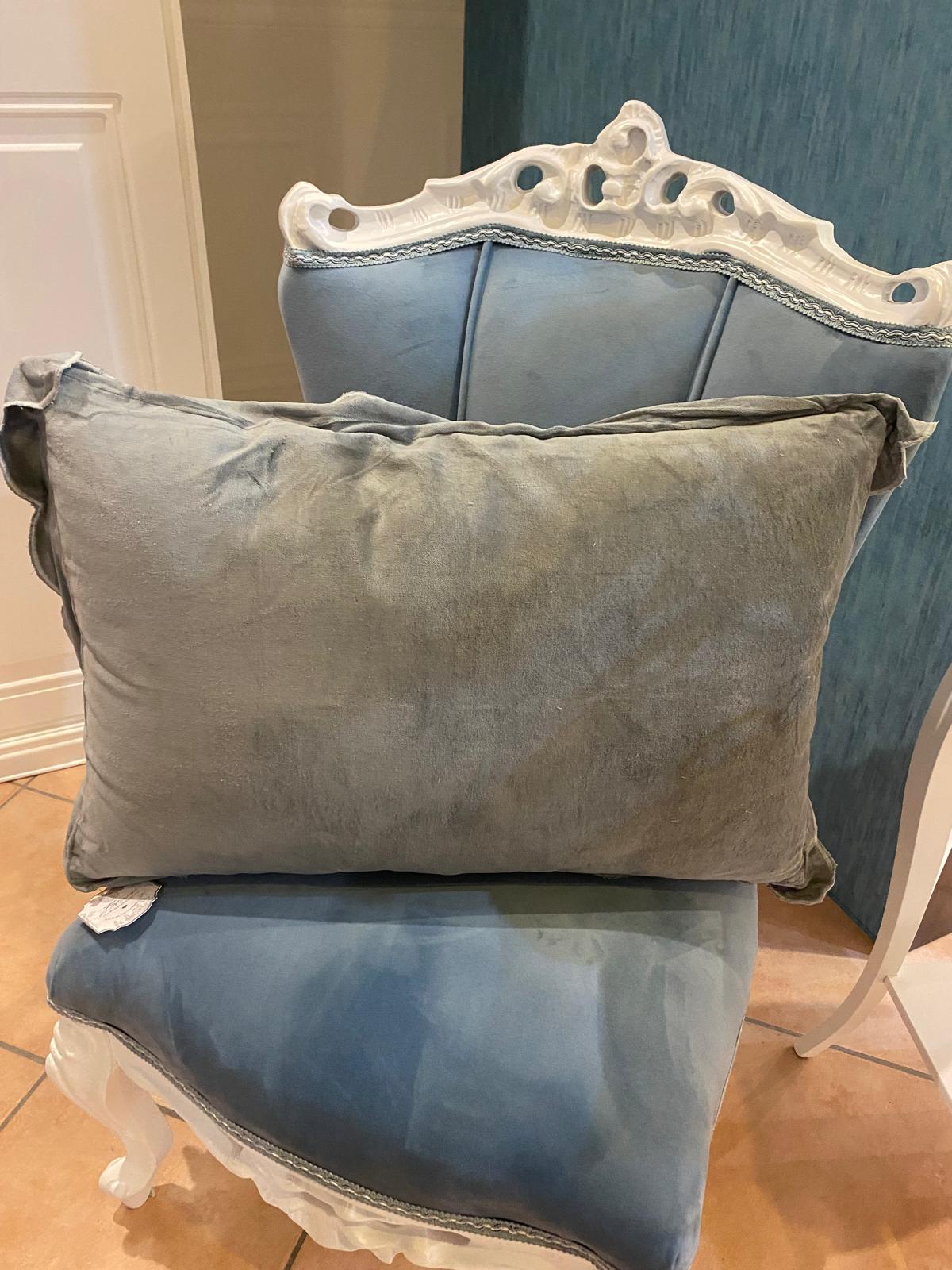 Cuscino velluto rettangolare con gale