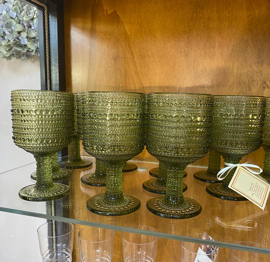 Servizio Bicchieri calice verde