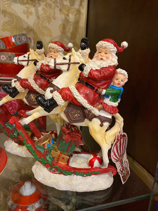 Decoro Santa Claus con Cavallo
